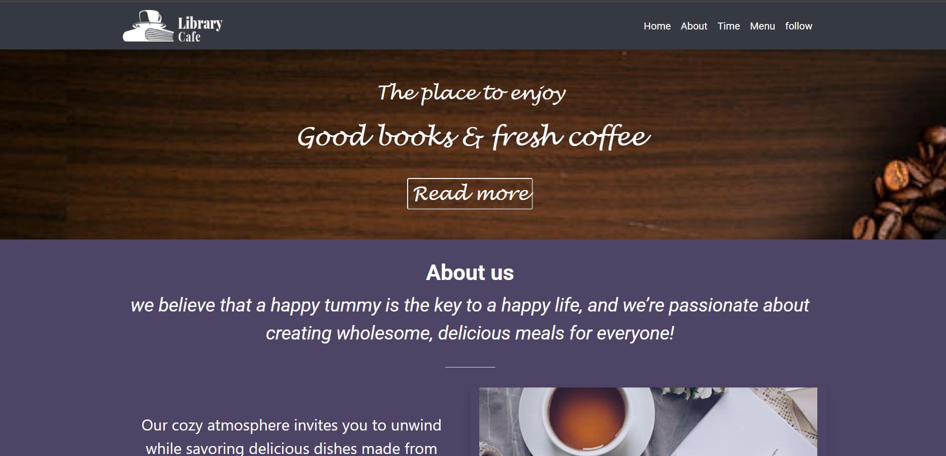 Cafe website